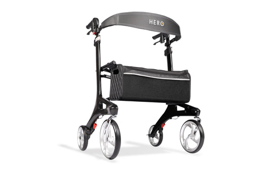 S305471, Hero Medical Heavy Duty Outdoor Lite Seat Walker (Carbon Fibre), 