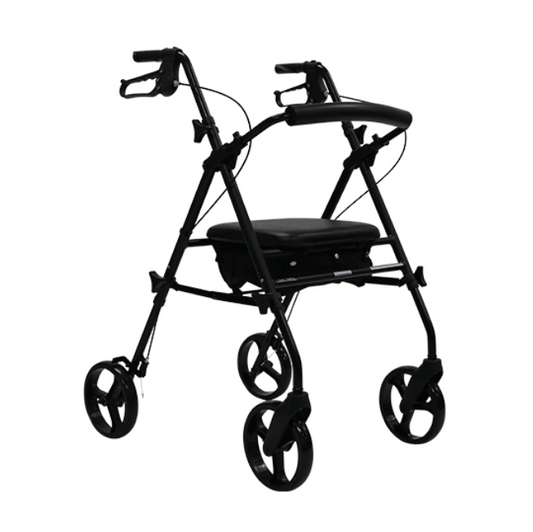 WAF709670BK, Aspire Flex Adjustable Seat Walker 8'' Wheel, 